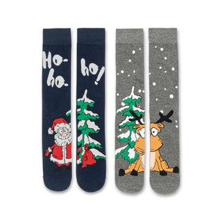 Manor Man Men Funny Xmas Socks 2P  