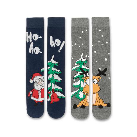 Manor Man Men Funny Xmas Socks 2P  