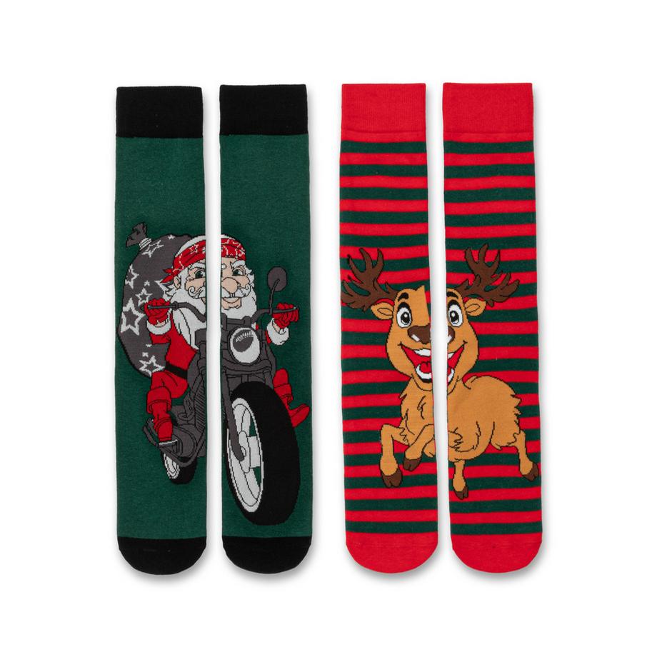 Manor Man Men Funny Xmas Socks 2P  