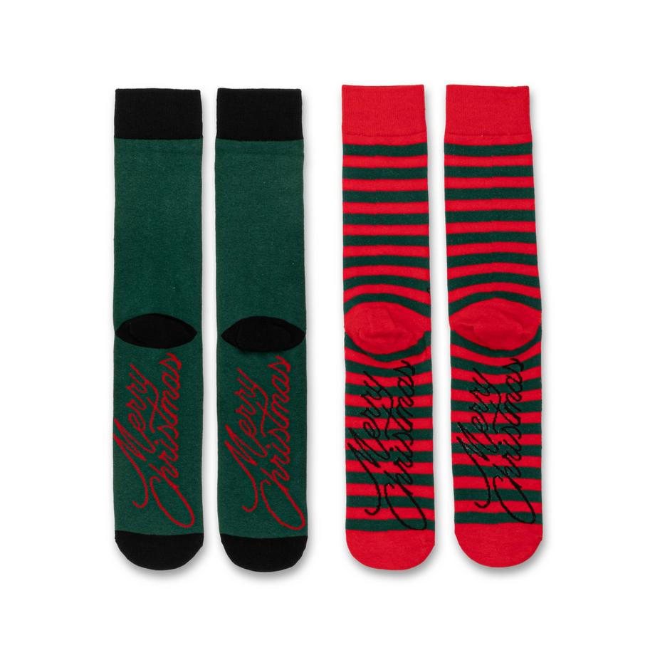 Manor Man Men Funny Xmas Socks 2P  