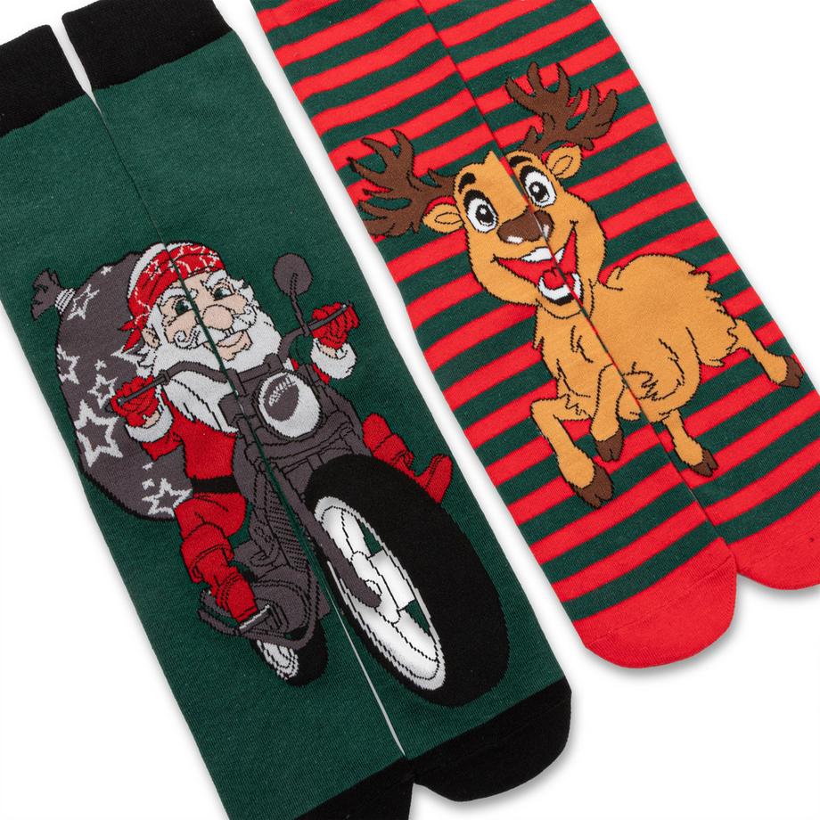 Manor Man Men Funny Xmas Socks 2P  