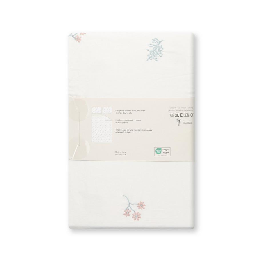 Manor Ambra Housse de couette broderie florale  