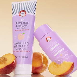 FIRST AID BEAUTY  KP Body Scrub with 10% AHA, Fresh Peach - Körperpeeling mit AHA, Pfirsich 