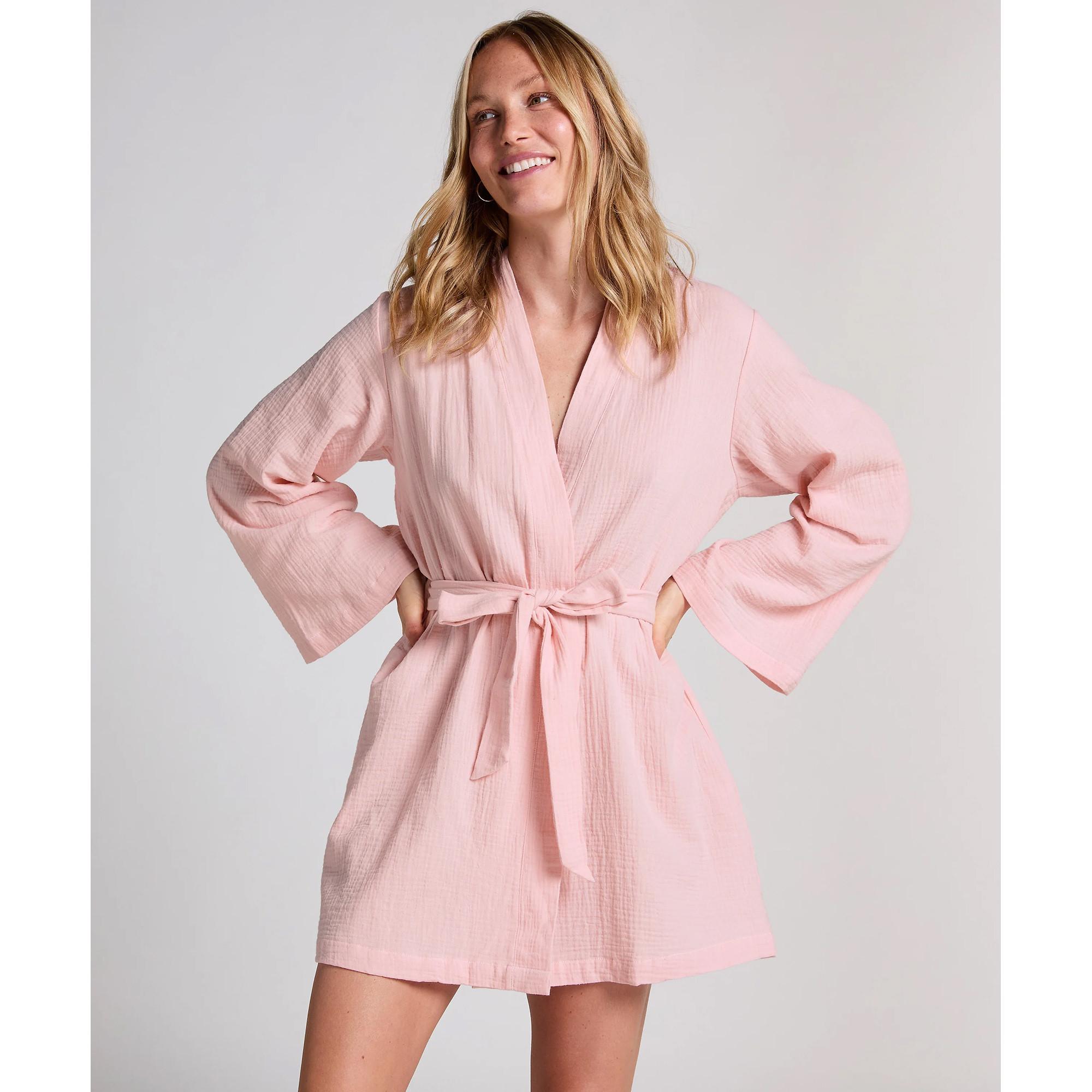 Peignoir Léger Long Pour Femme Grande Taille - En Éponge, Pour Sauna, Spa, Hôtel Ou Maison