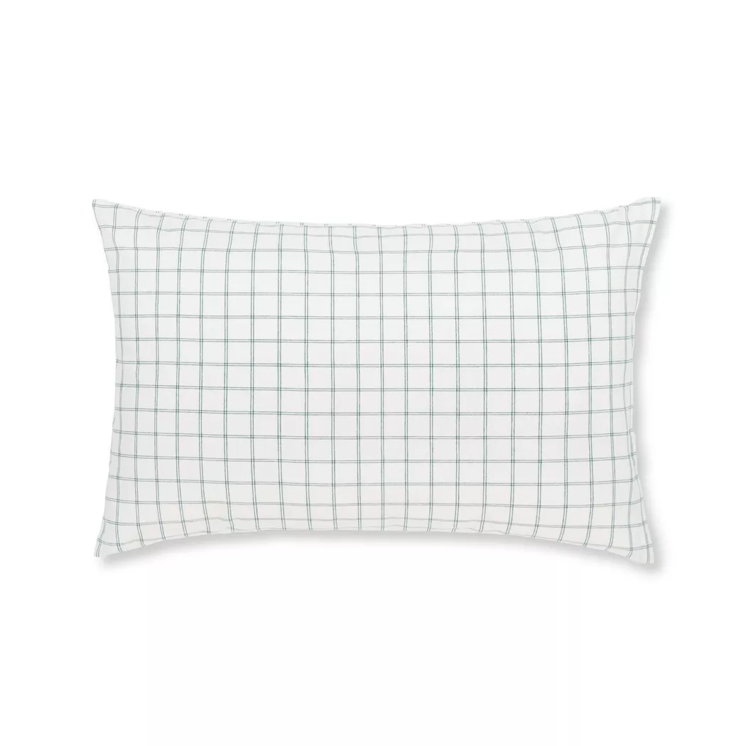 Manor - Kissenbezug, Alpi Flanell Karomuster Kissenbezug, 65 x 100 cm, Dunkelgrün