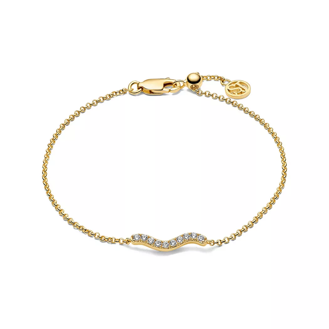 Sif Jakobs - Armband, Ellera Waves, 18cm, Goldfarben