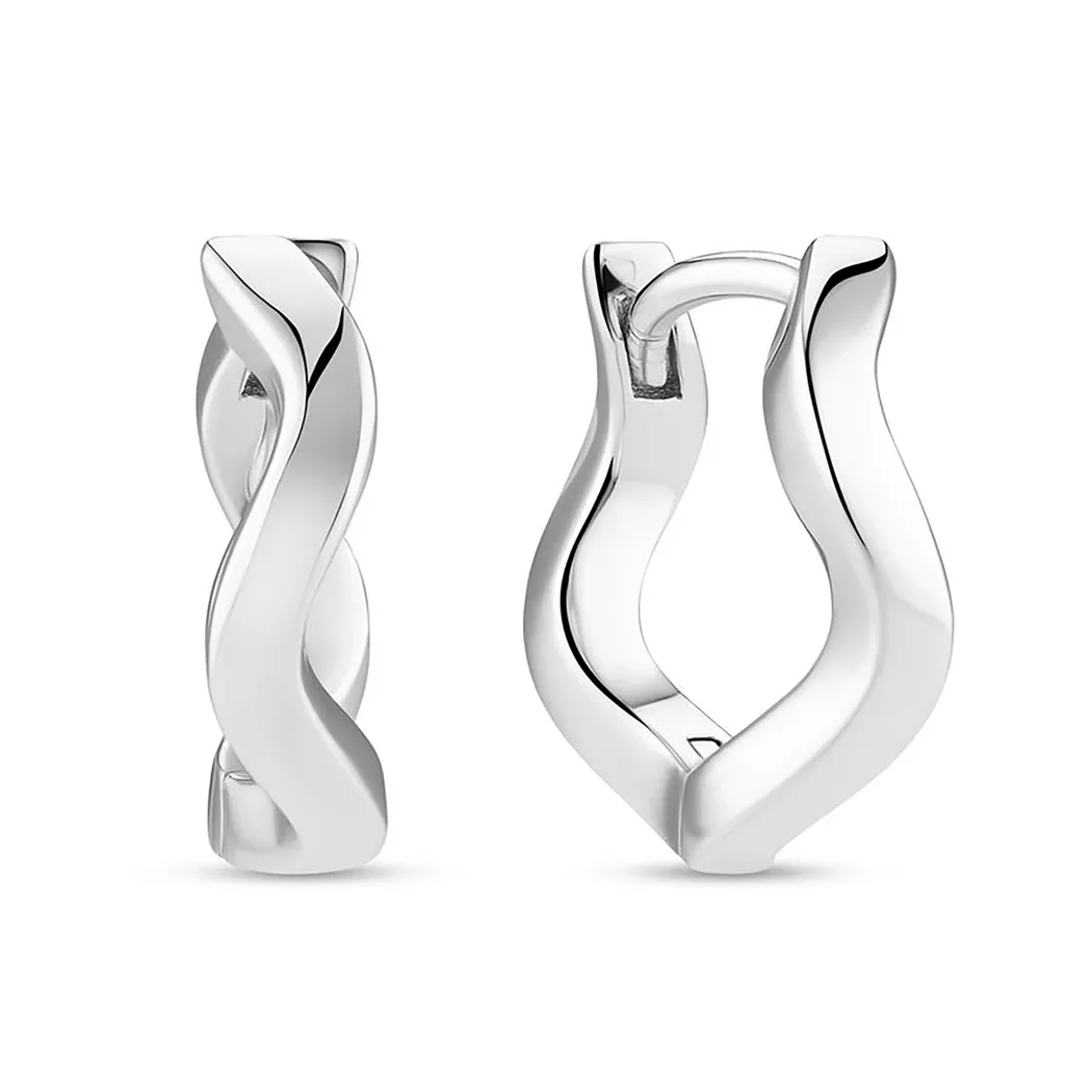 Sif Jakobs - Creolen, Ellera Waves, One Size, Silber