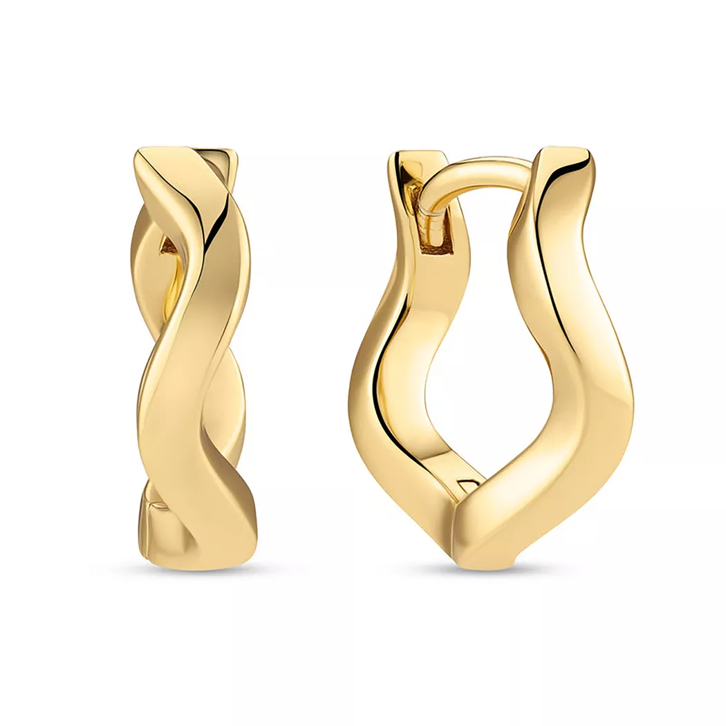 Sif Jakobs - Creolen, Ellera Waves, One Size, Goldfarben