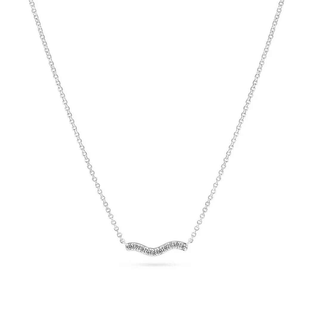 Sif Jakobs - Halskette, Ellera Waves, 45cm, Silber