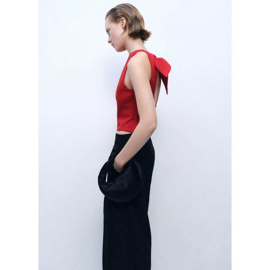 MANGO Ärmelloses Rundhals Crop Top  