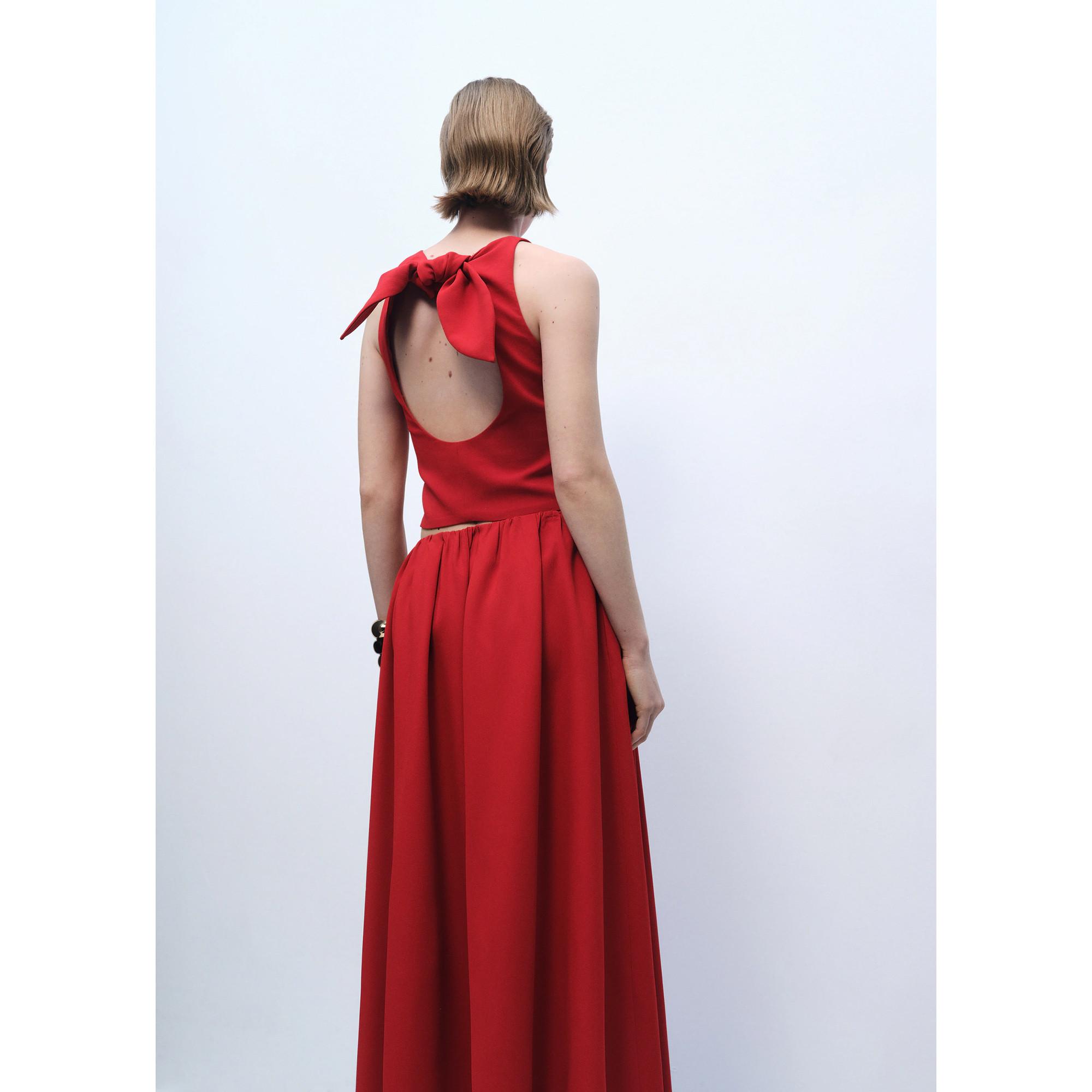 MANGO Top senza maniche girocollo con dettaglio fiocco  