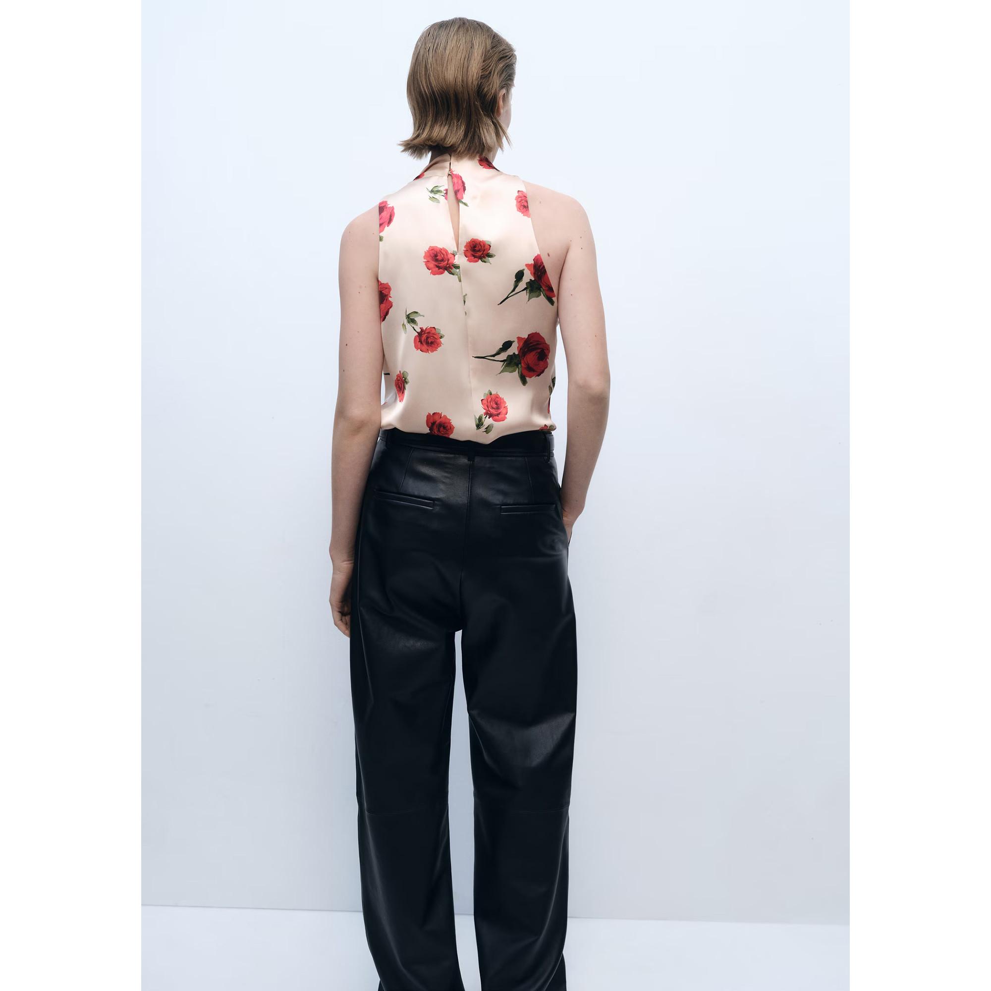 MANGO Chemisier Floral Col Halter  