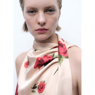 MANGO Chemisier Floral Col Halter  