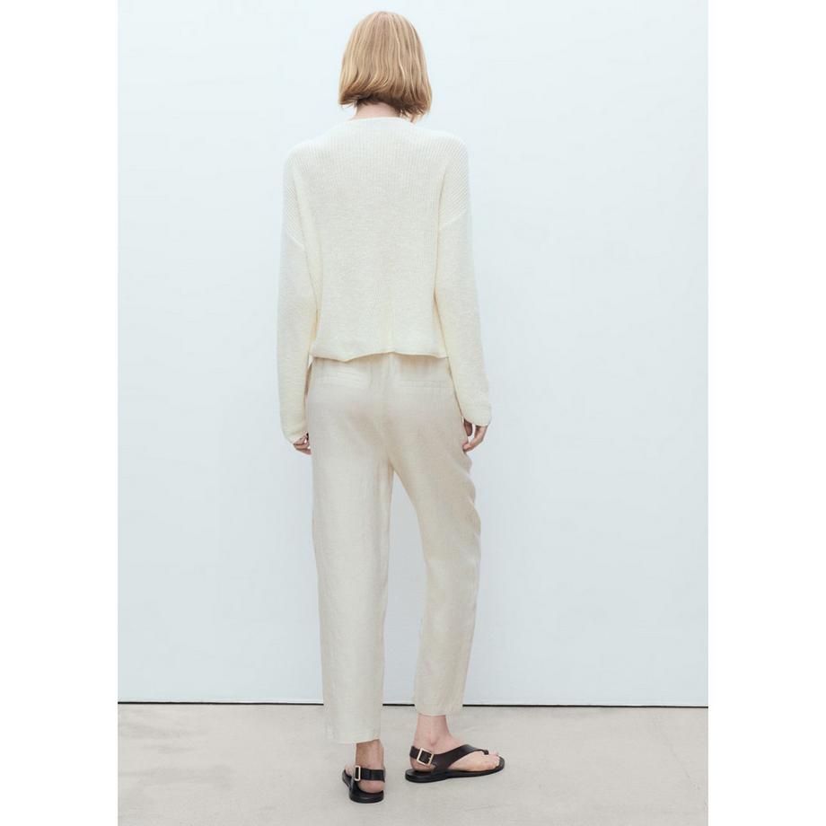 MANGO Pantaloni dritti in lino  