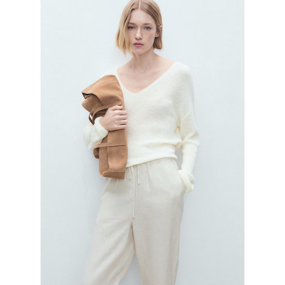 MANGO Pantaloni dritti in lino  