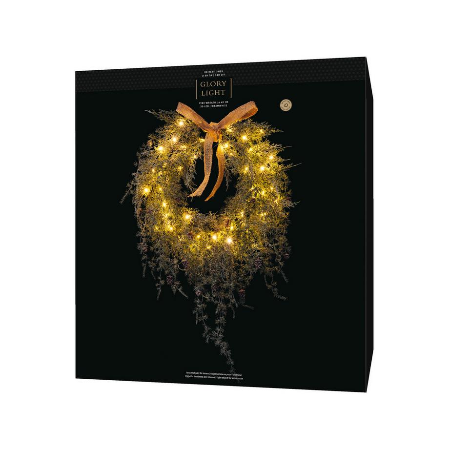 STT LED Weihnachtsdekoration Türkranz 50 LED 