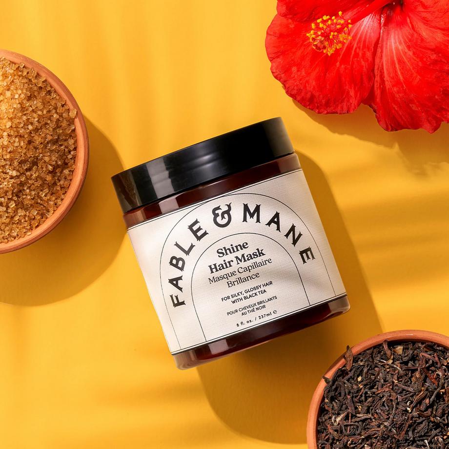 FABLE & MANE  Glanzhaarmaske - Mit Schwarztee 