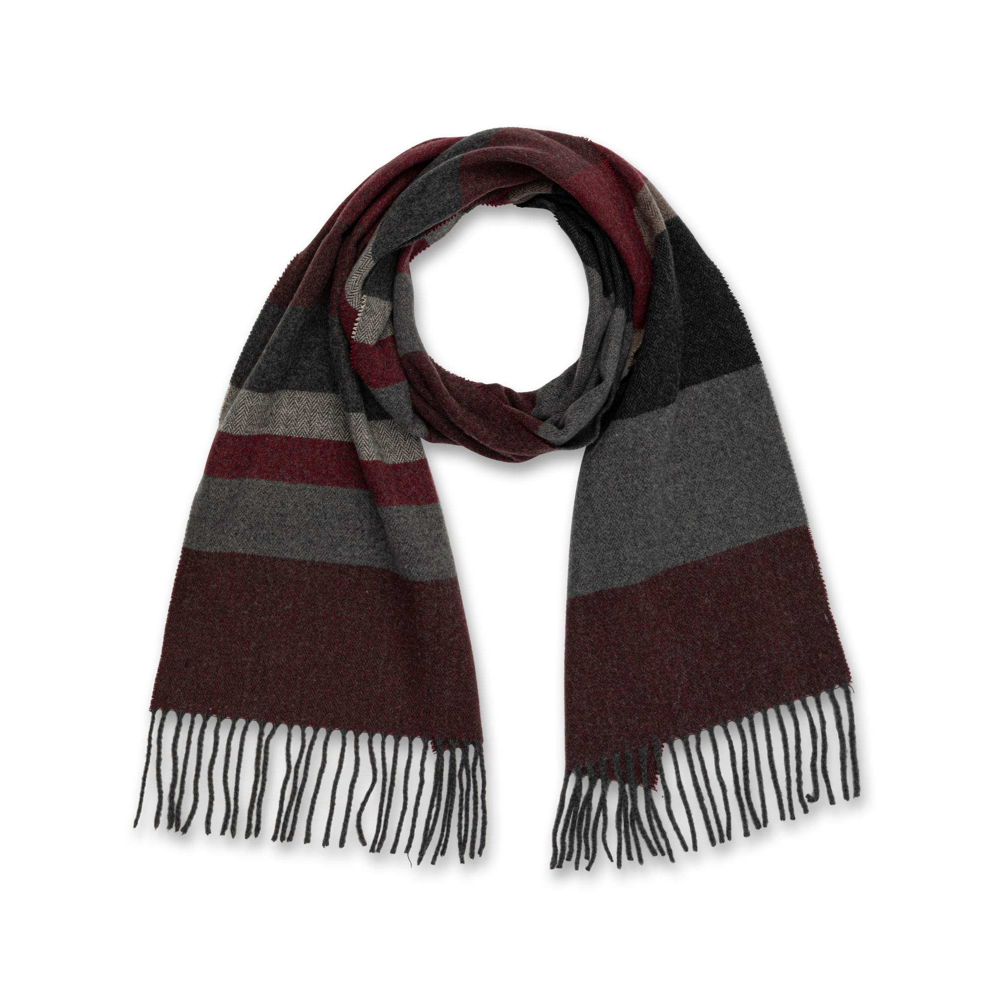 Manor Man Écharpe rayée avec franges  