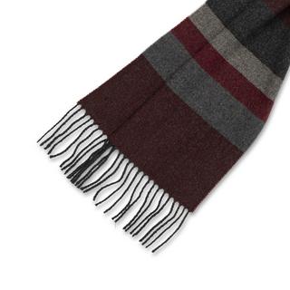 Manor Man Écharpe rayée avec franges  