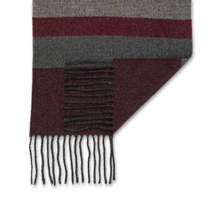 Manor Man Écharpe rayée avec franges  