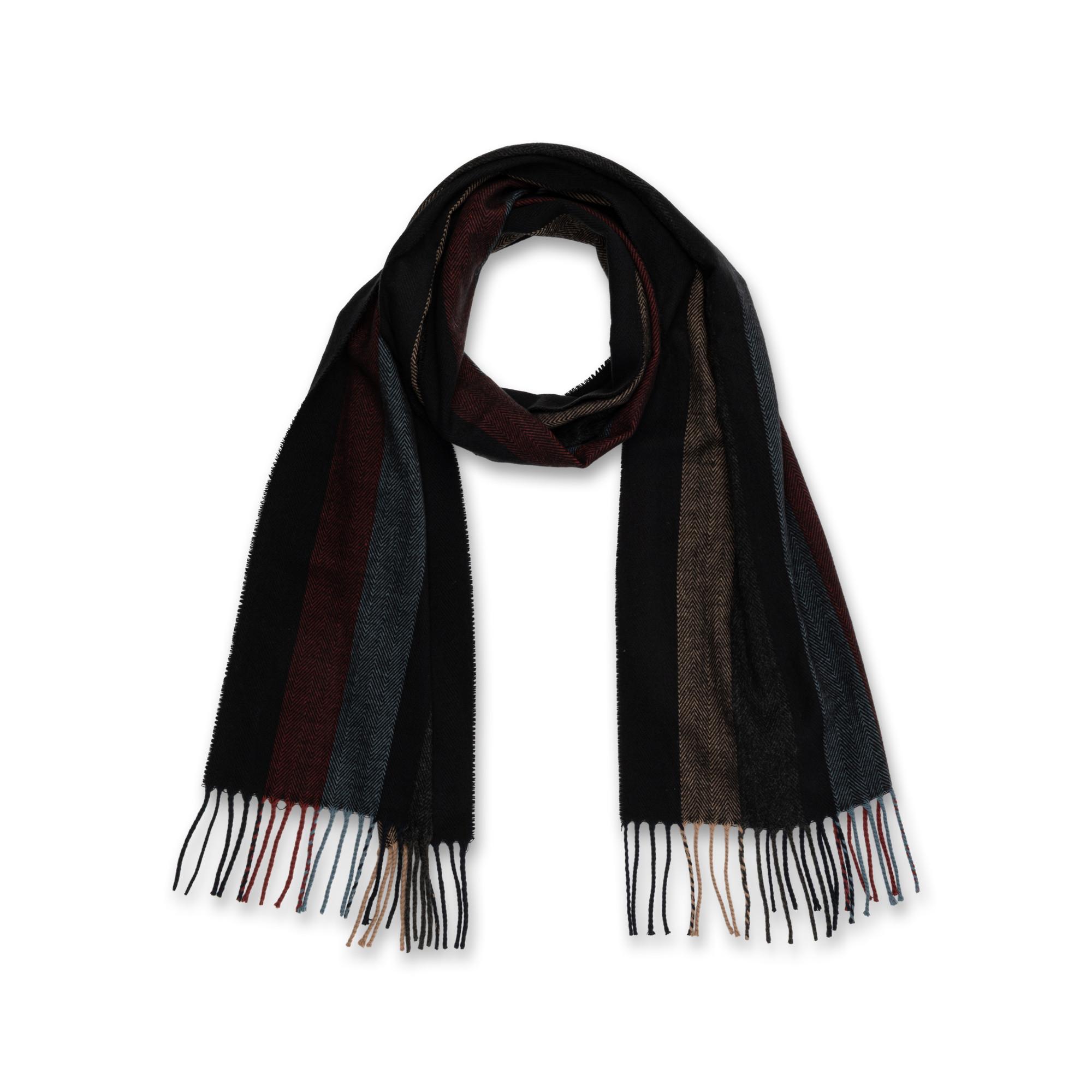 Manor Man Gestreifter Fischgrat Schal  