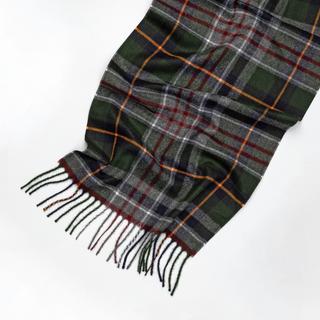 Manor Man Écharpe à Carreaux avec Franges  