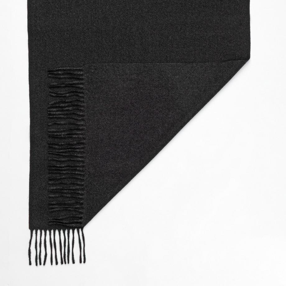 Manor Man Écharpe unie avec franges  