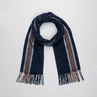 Manor Man Gestreifter Schal mit Fransen  