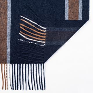 Manor Man Gestreifter Schal mit Fransen  