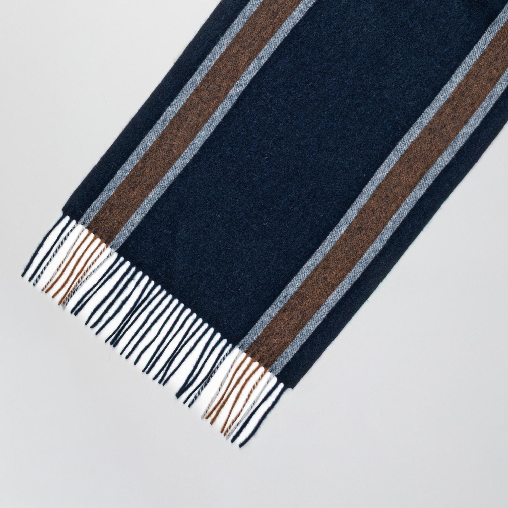 Manor Man Gestreifter Schal mit Fransen  