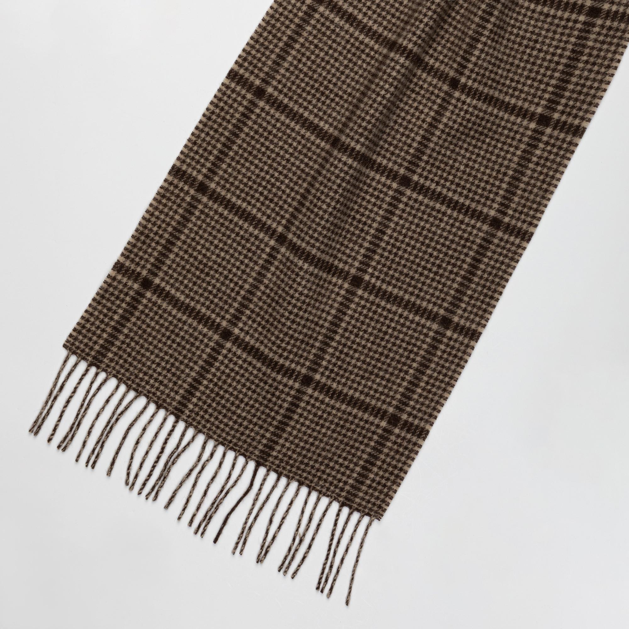 Manor Man Schal mit Karomuster und Fransen  