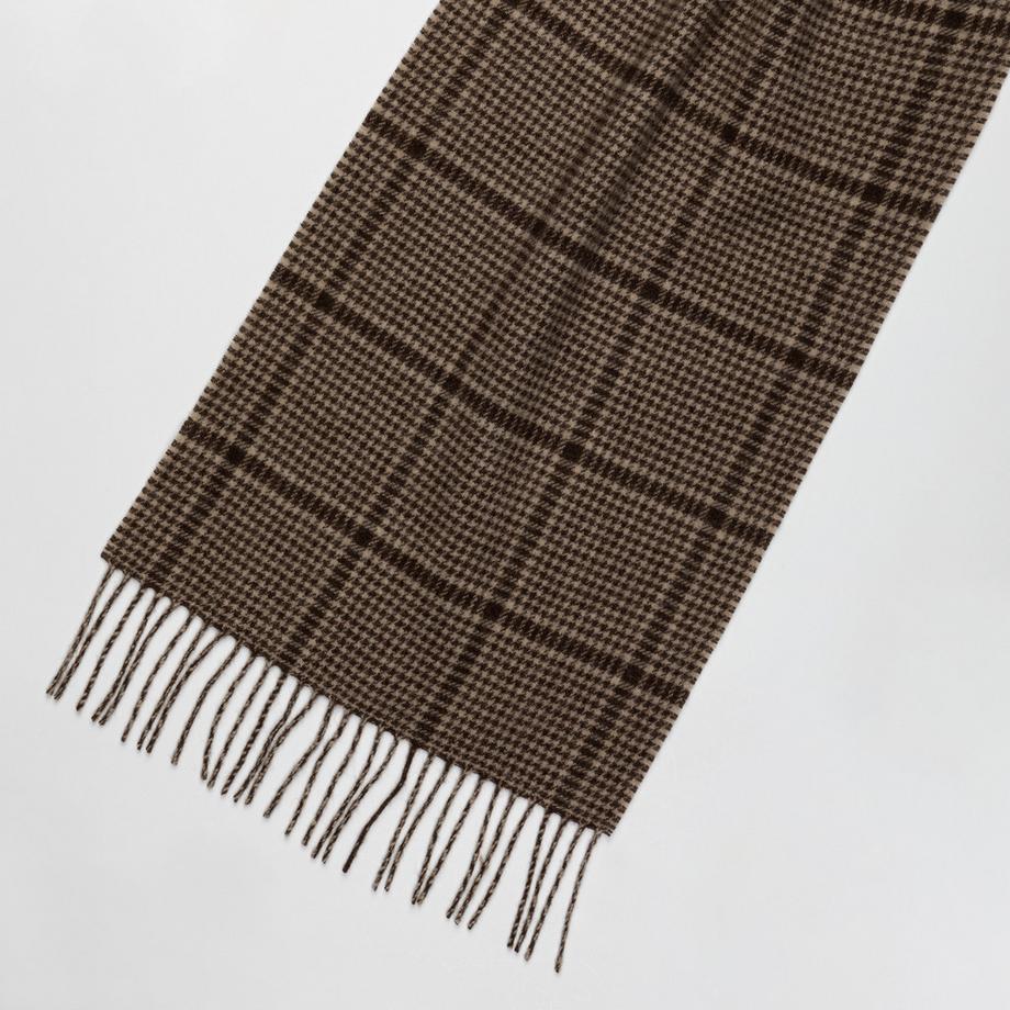 Manor Man Echarpe Carreaux avec Franges  