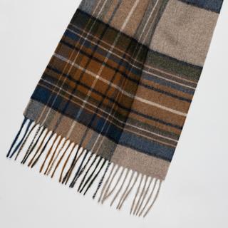 Manor Man Sciarpa Quadri Frange  