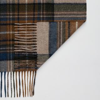 Manor Man Sciarpa Quadri Frange  