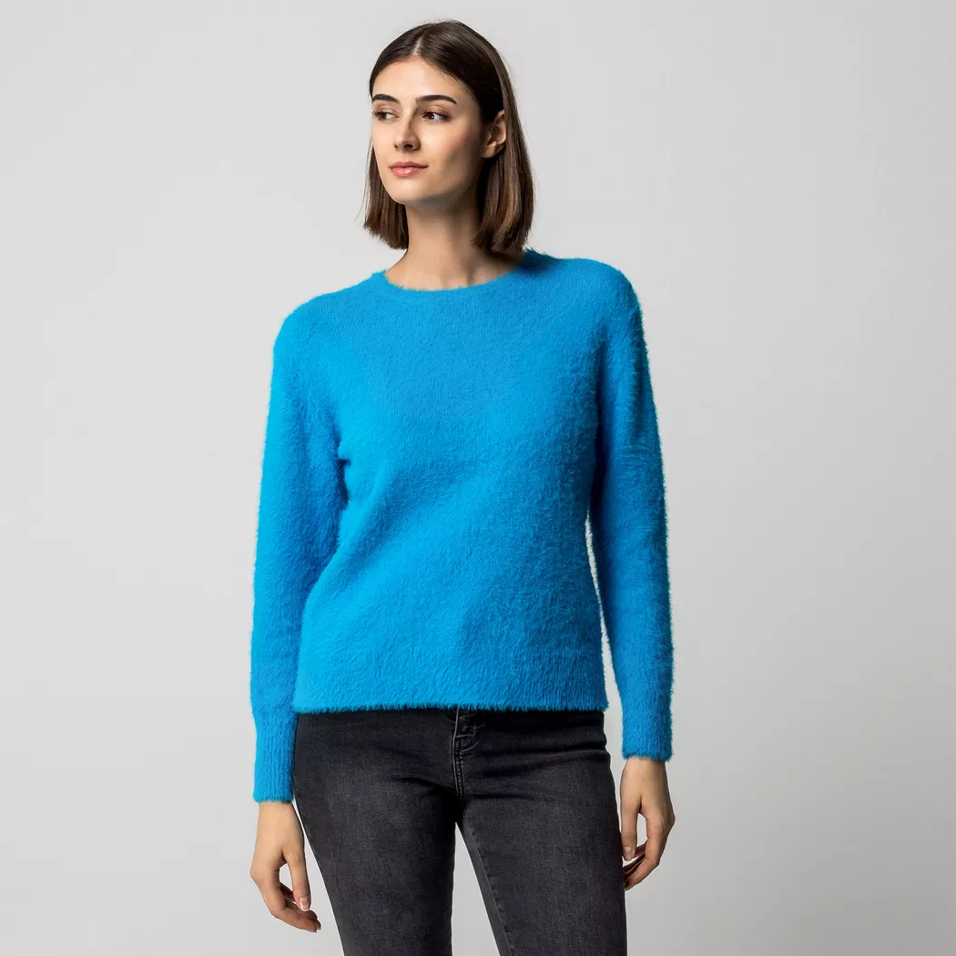Manor Woman - Pullover, für Damen, Cyan-Blau, Größe S