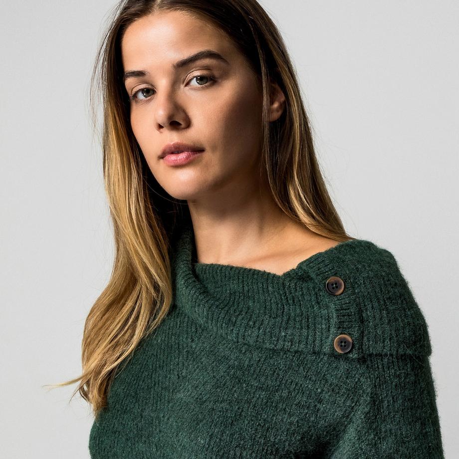 Manor Woman Robe en tricot col roulé  