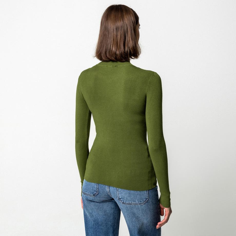 Manor Woman Pull Col Roulé Côtelé  