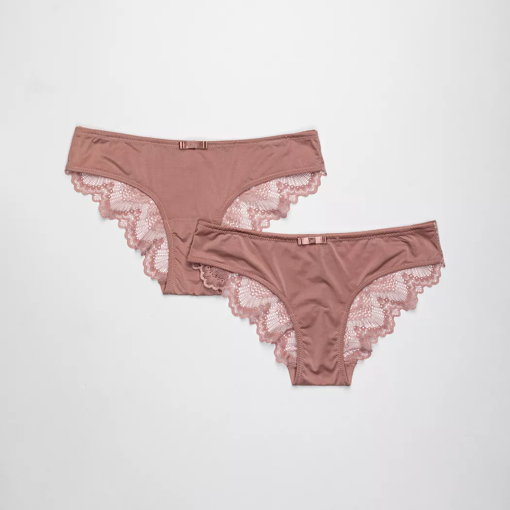 Manor Woman - Duopack Hipster, für Damen, Kupferfarben, Größe L