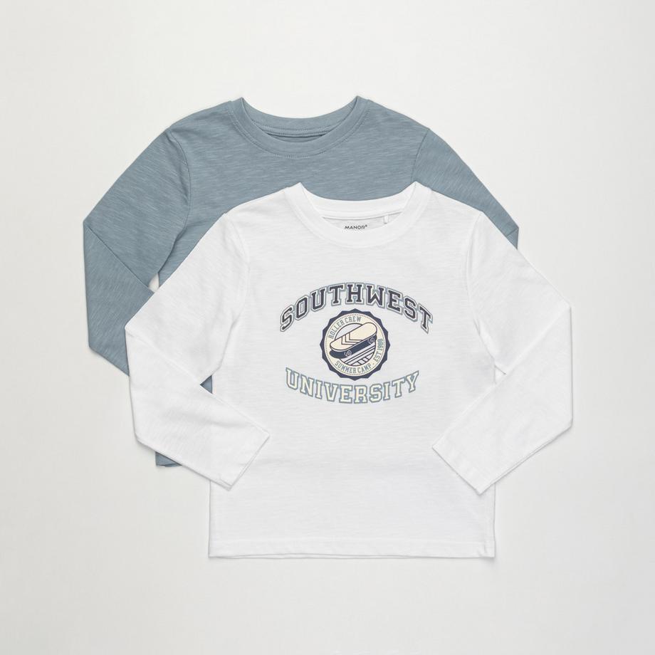 Lot de 2 T-shirts, manches longues