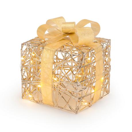 STT LED Weihnachtsdekoration goldenes LED-Geschenk 