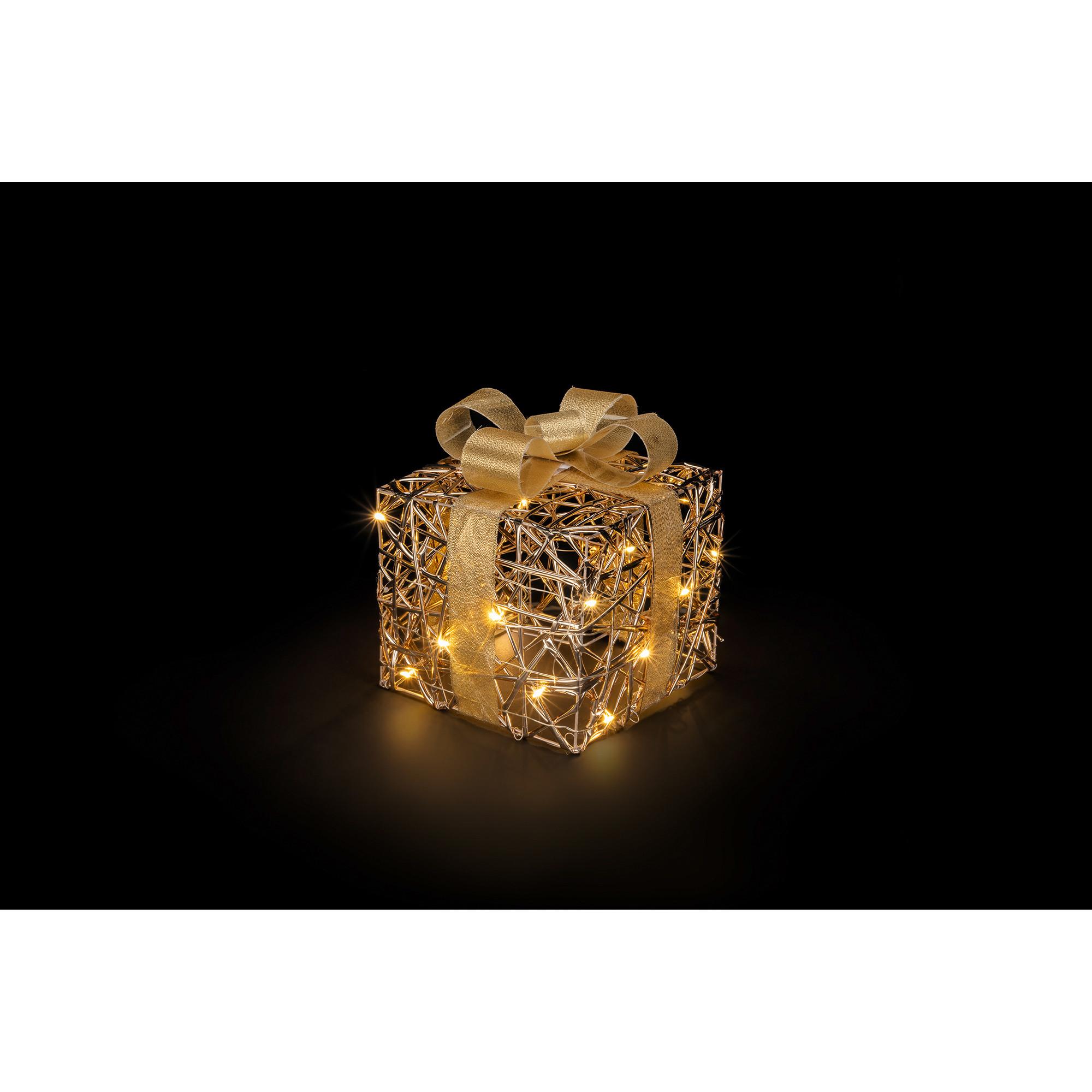 STT LED Weihnachtsdekoration goldenes LED-Geschenk 