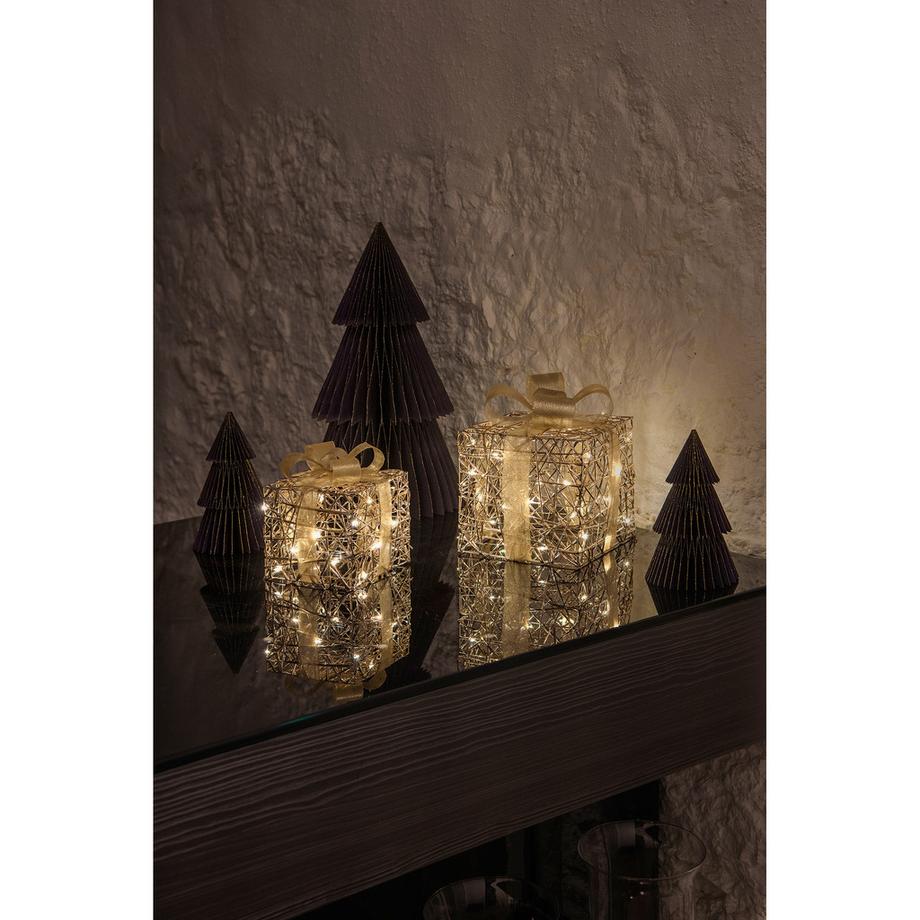 STT LED Weihnachtsdekoration goldenes LED-Geschenk 
