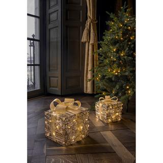STT LED Weihnachtsdekoration goldenes LED-Geschenk 