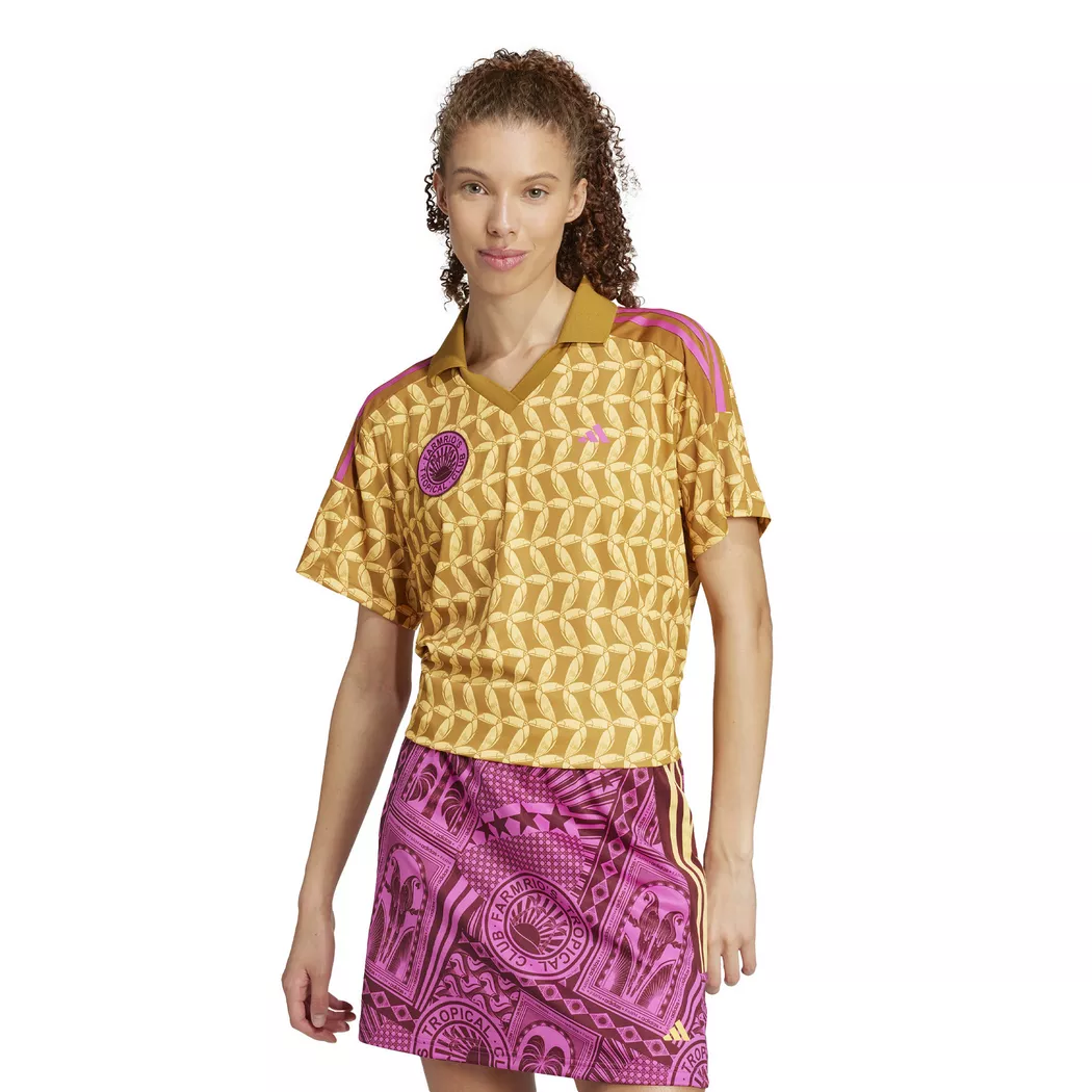 Adidas Chemise à Manches Courtes X Farm Gold Ochre / Semi Spark XS Femme