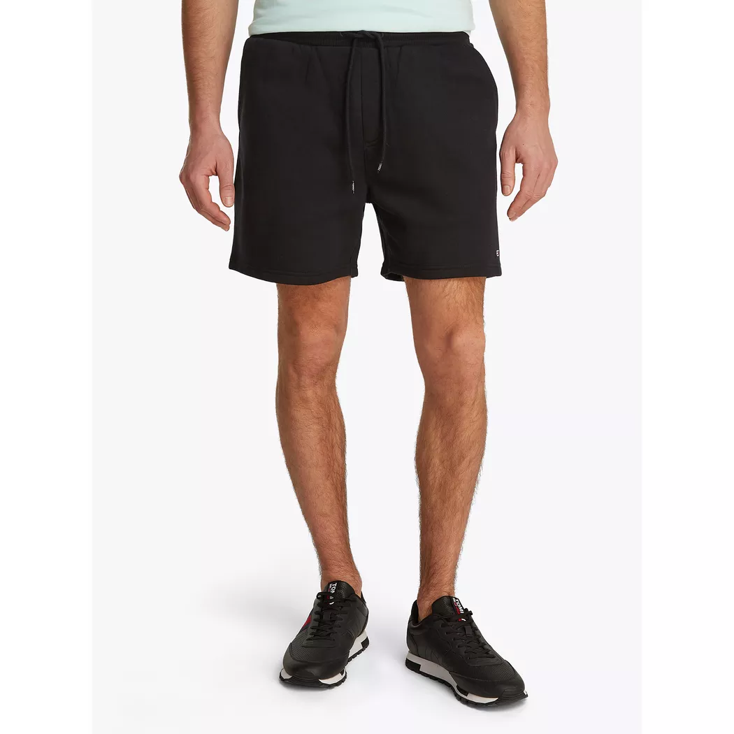 Sweatshorts TOMMY JEANS "TJM FLAG BEACH", Herren, Gr. M, N-Gr, schwarz, Sweatware, Obermaterial: 80% Baumwolle, 20% Polyester, Hosen Sweatshorts
