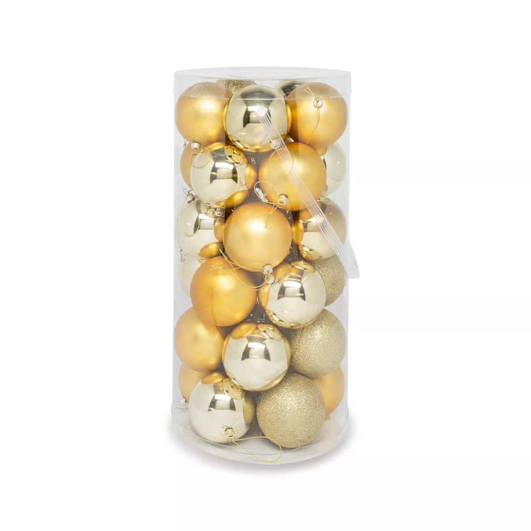  Manor Christmas Ornament Set Gold 8 cm