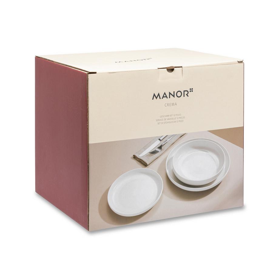 Manor Dinnerset, 12-teilig Crema 
