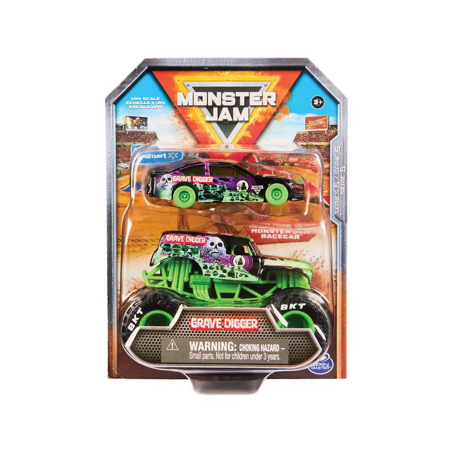 Monster Jam  Truck und Rennauto in einem Set 