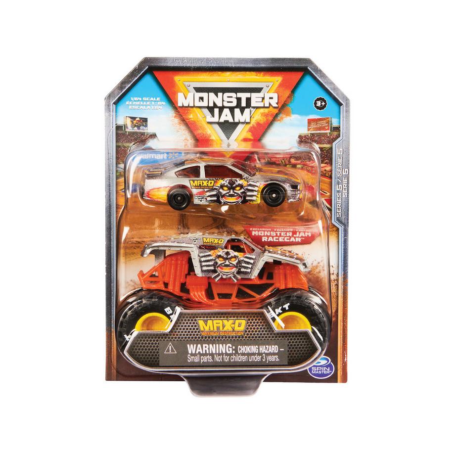 Monster Jam  Truck und Rennauto in einem Set 