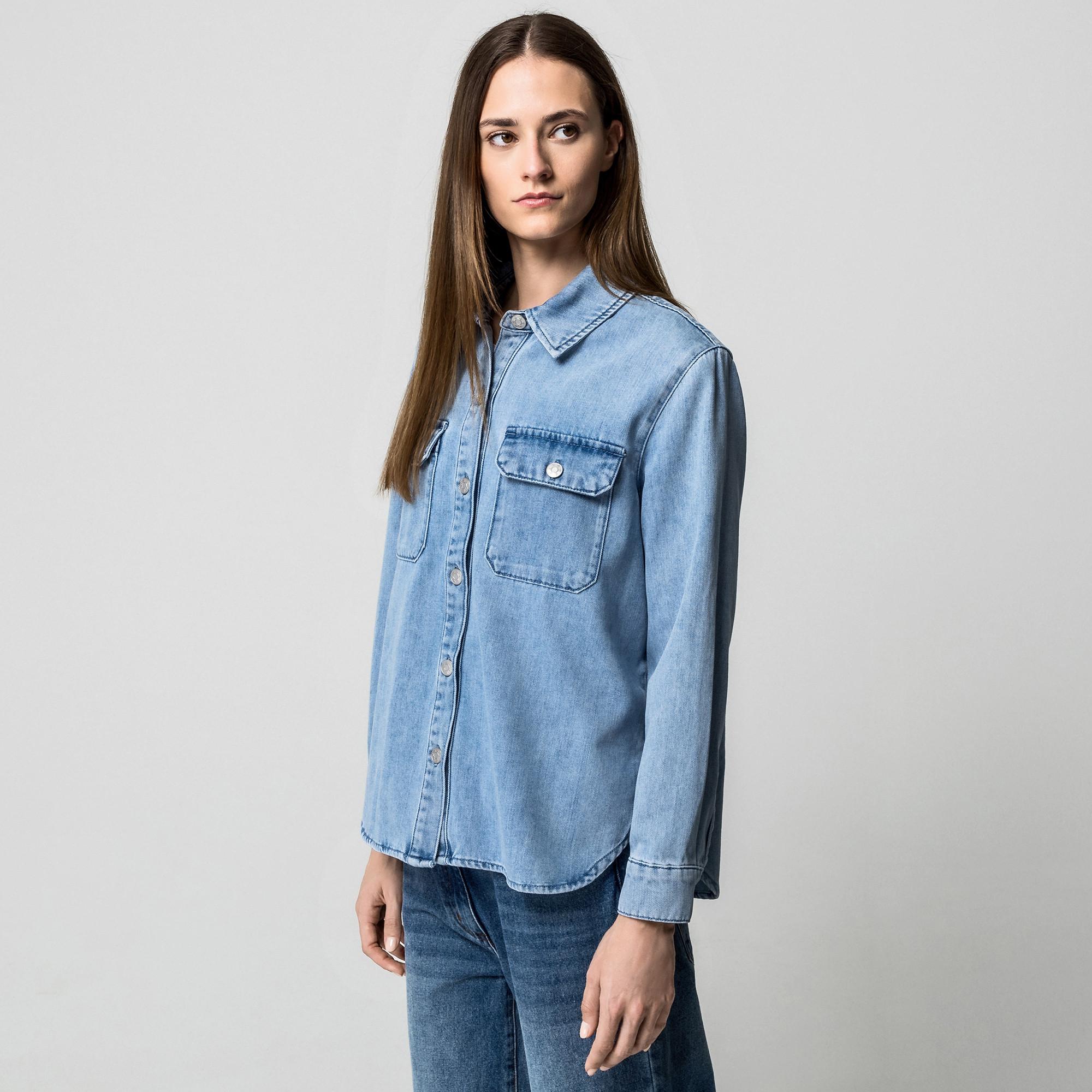 Manor Woman Chemisier Denim Coupe Décontractée  